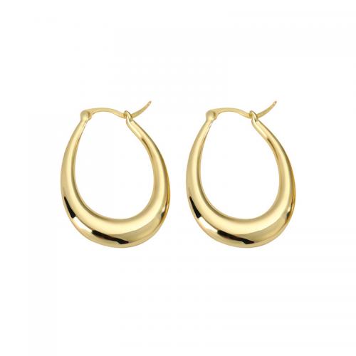 Messing Spring hoop oorbellen, echt goud verguld, voor vrouw, gouden, Verkocht door pair