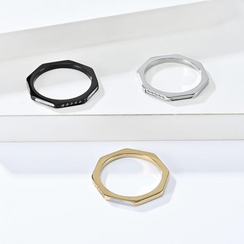 Edelstahl Ringe, 304 Edelstahl, mit Weiße Muschel, Achteck, poliert, Modeschmuck & unisex & verschiedene Größen vorhanden & mit Strass, keine, frei von Nickel, Blei & Kadmium, wide:2mm, verkauft von PC