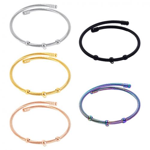 Cruach dhosmálta Bangle, 304 Cruach dhosmálta, Inchoigeartaithe & jewelry faisin & unisex, dathanna níos mó le haghaidh rogha, 3mm, Trastomhas Istigh:Thart 55mm, Díolta De réir PC