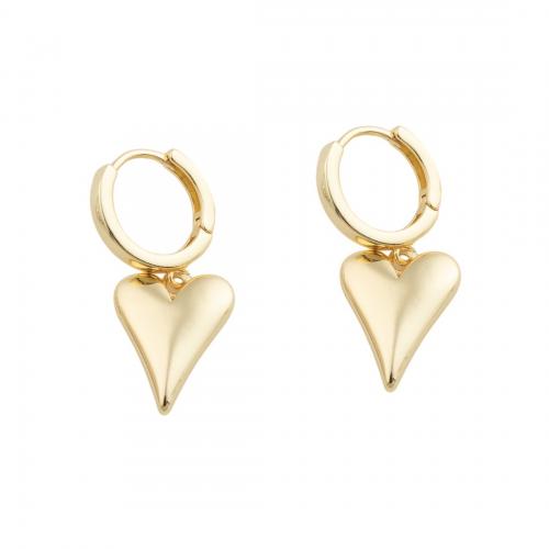 Brass Leverback Earring Heart high quality plated fashion jewelry & for woman nickel lead & cadmium free Sold By Pair