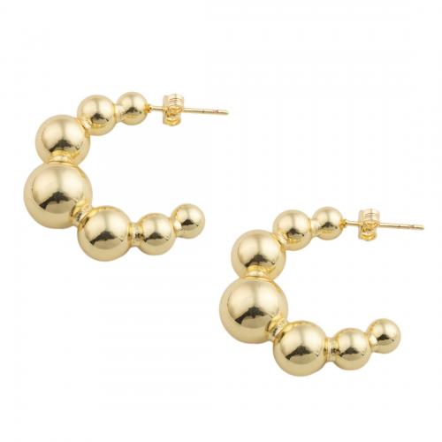 Brass Stud Earring high quality plated fashion jewelry & for woman nickel lead & cadmium free Sold By Pair