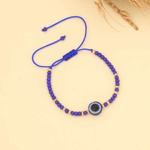 Evil Eye Jewelry Bracelet Seedbead handmade Adjustable & fashion jewelry & for woman Length Approx 30 cm Sold By PC