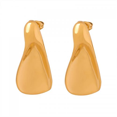 Titanium Steel  Earring Vacuum Ion Plating fashion jewelry & for woman Sold By Pair