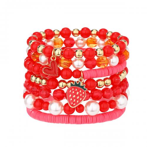 Bijoux bracelets de mode, argile de polymère, fait à la main, 7 pièces & bijoux de mode & pour femme, Longueur Environ 6-12 cm, Vendu par fixé