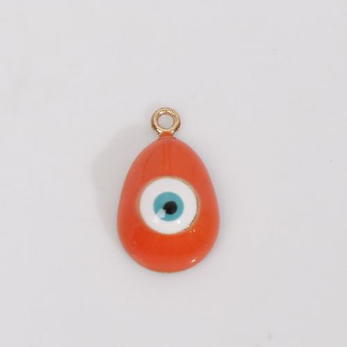 Evil Eye Pendants Zinc Alloy Teardrop gold color plated DIY & enamel nickel lead & cadmium free Approx Sold By Bag