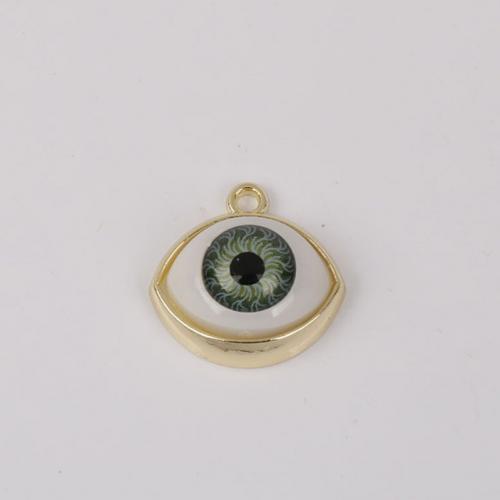 Szemmel verés medálok, Cink ötvözet, Evil Eye, galvanizált, DIY & zománc, több színt a választás, nikkel, ólom és kadmium mentes, 16.60x17mm, 10PC-k/Bag, Által értékesített Bag