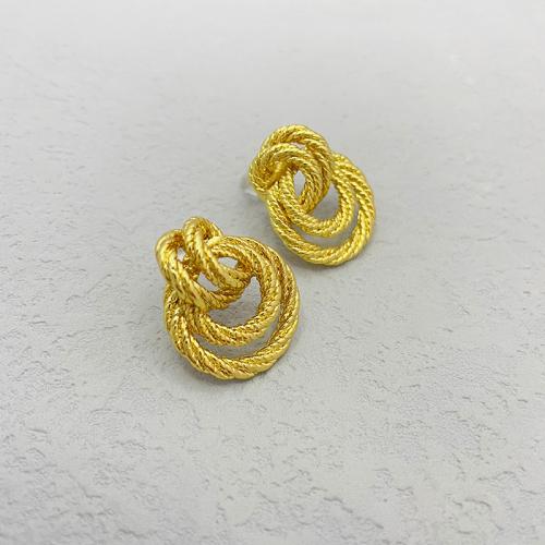 Goujon Laiton, Plaqué or 18K, bijoux de mode & pour femme & creux, protéger l'environnement, sans nickel, plomb et cadmium, 24x28mm, Vendu par paire