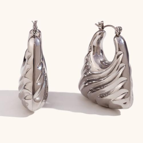 Rustfrit stål Lever Tilbage Earring, 316L Stainless Steel, for kvinde, flere farver til valg, Solgt af par