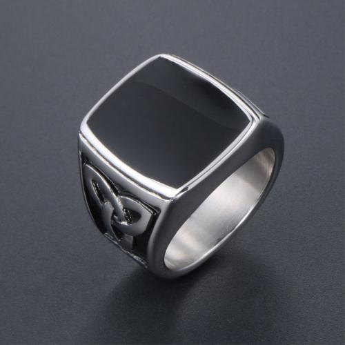 Anillo de dedo de acero inoxidable, acero inoxidable 304, Joyería & unisexo & diverso tamaño para la opción, libre de níquel, plomo & cadmio, Vendido por UD