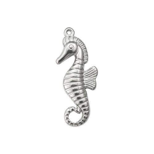 Stainless Steel Animal Pendants 304 Stainless Steel Seahorse DIY & machine polishing original color nickel lead & cadmium free Sold By PC