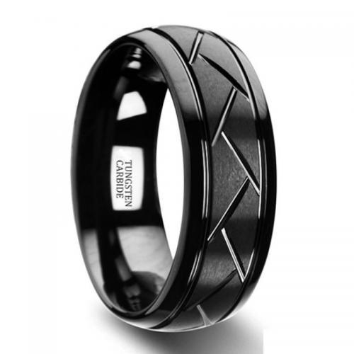 Tungsten Staalring voor Mannen
, Wolfraam staal, mode sieraden & uniseks & verschillende grootte voor keus, meer kleuren voor de keuze, width 8.03mm, thickness 2.4mm, Verkocht door PC