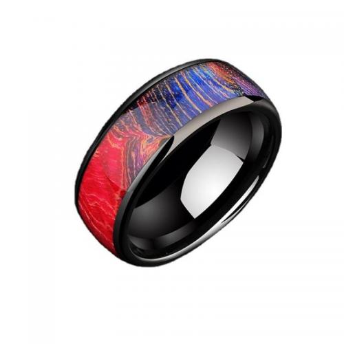 Tungsten Staalring voor Mannen
, Wolfraam staal, mode sieraden & uniseks, zwart, width 8.03mm, thickness 2.4mm, Verkocht door PC