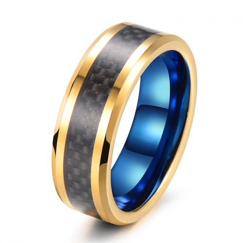 Tungsten Stålring til mænd, Wolfram Alloy, mode smykker & Unisex & forskellig størrelse for valg, width 8.03mm, thickness 2.4mm, Solgt af PC