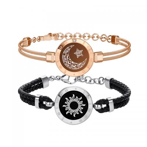 Quelques Bracelet à et Bangle, Acier inoxydable 316, Connexion Bluetooth & 2 pièces & unisexe & styles différents pour le choix, plus de couleurs à choisir, Longueur Environ 22.5 cm, Environ 24.5 cm, Vendu par fixé