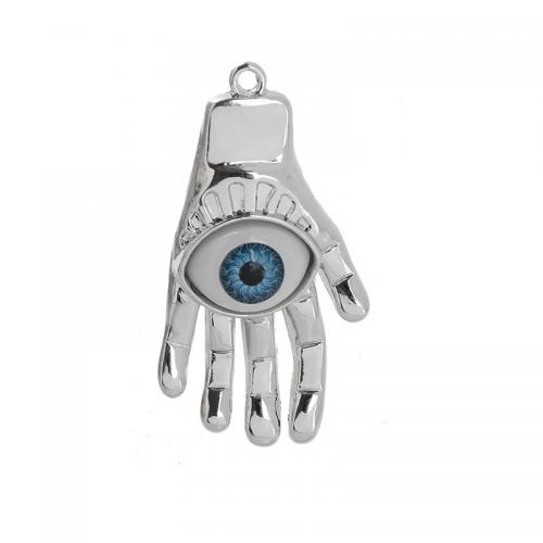 Evil Eye Anhänger, Zinklegierung, plattiert, DIY & böser Blick- Muster & verschiedene Größen vorhanden, keine, frei von Nickel, Blei & Kadmium, 10PCs/Tasche, verkauft von Tasche