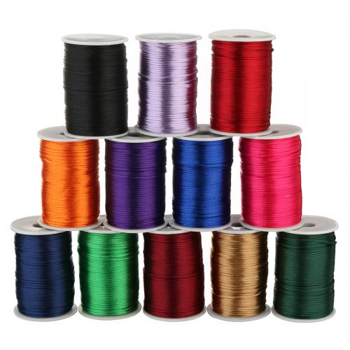 100 Yards 2mm Nylon Cord Beading String Satin String Thread Friendship Bracelet Chinese Knot Dream Catchers Nylon Cord with plastic spool Column 