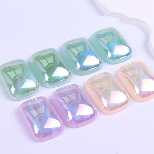 Mobiel DIY set, Plastic, Rechthoek, meer kleuren voor de keuze, nikkel, lood en cadmium vrij, 31x21mm, Ca 10pC's/Bag, Verkocht door Bag