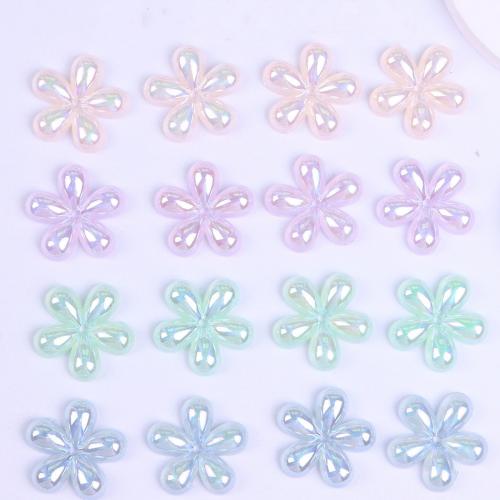 Plastikkugler, Plastic, Flower, du kan DIY, flere farver til valg, nikkel, bly & cadmium fri, 19mm, Ca. 10pc'er/Bag, Solgt af Bag