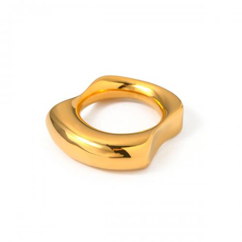 Vinger Ring in edelstaal, 304 roestvrij staal, 18K verguld, mode sieraden & voor vrouw, nikkel, lood en cadmium vrij, Inner Diameter:1.7cm, Maat:7, Verkocht door PC