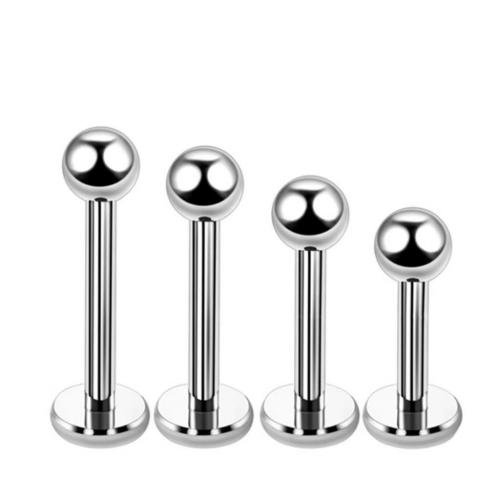 Titanium Alloy Lip Piercing Stud Round Unisex  original color Sold By PC