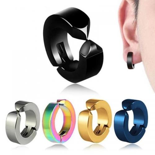 316L Stainless Steel Earring Cuff Donut Vacuum Ion Plating fashion jewelry & Unisex Sold By PC