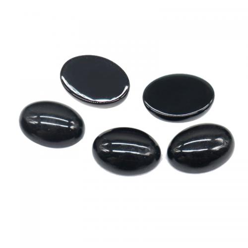 Achat Cabochon, Schwarzer Achat, oval, poliert, DIY & verschiedene Größen vorhanden, verkauft von PC