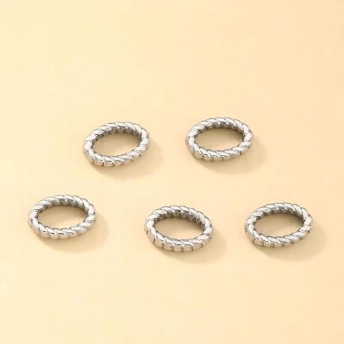 Stainless Steel Ring σύνδεση, 304 από ανοξείδωτο χάλυβα, Επίπεδη οβάλ, DIY & μηχανή γυαλίσματος, αρχικό χρώμα, νικέλιο, μόλυβδο και κάδμιο ελεύθεροι, 10x6.70x2.40mm, Sold Με PC