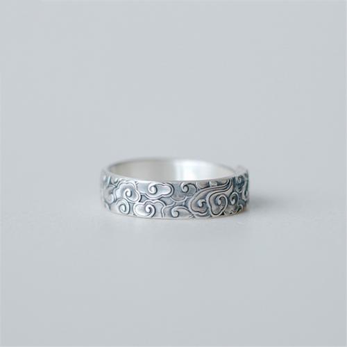 Sterling Silver smycken finger ring, 925 sterling silver, mode smycken & Unisex, nickel, bly och kadmium gratis, 6mm, Säljs av PC