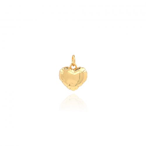 Brass Heart Pendants gold color plated DIY nickel lead & cadmium free Sold By PC