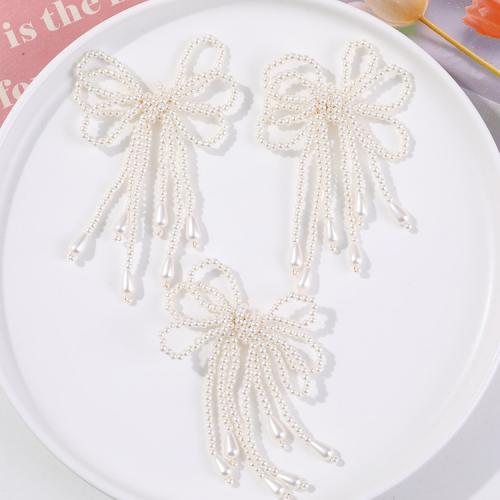 Accesorios para el cabello DIY de, Perlas de plástico ABS, Lazo, Bricolaje, Blanco, 92x62mm, Vendido por UD