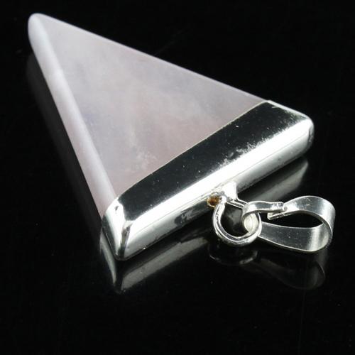 Gemstone Hängen Smycken, Natursten, med Mässing, Triangle, silver pläterad, DIY & olika material för val, fler färger för val, 30x25mm, Säljs av PC