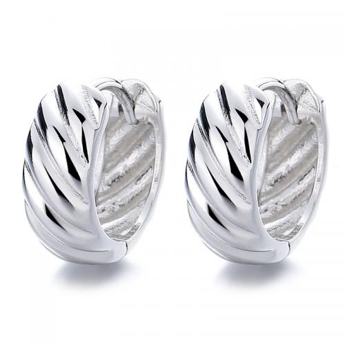 925 Sterling Silver Hoop Earrings plated for woman Sold By Pair