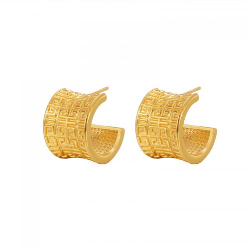 Brass Stud Earring plated for woman Sold By Pair