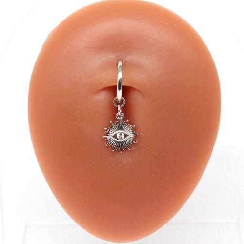 316L rozsdamentes acél belly ring, -val Sárgaréz, egynemű & különböző stílusokat a választás & mikro egyengetni cirkónia, Által értékesített PC