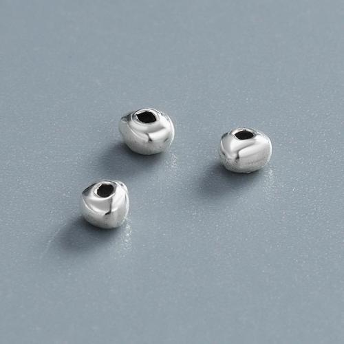 925 Sterling Silver Pärlor, DIY, nickel, bly och kadmium gratis, 2.60x2.10x1.60mm, Säljs av PC