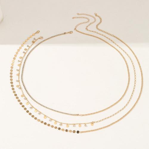 Body Chain Sieraden, Zinc Alloy, drie stuks & voor vrouw & met strass, nikkel, lood en cadmium vrij, Verkocht door PC