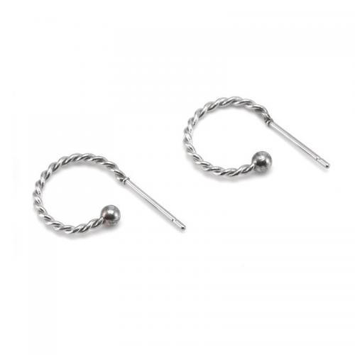 Titanium Staal Stud Earring, mode sieraden & uniseks, nikkel, lood en cadmium vrij, Verkocht door PC