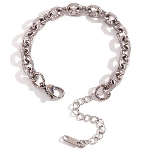 Anello in acciaio inox, 316L acciaio inox, with 5cm extender chain, gioielli di moda & stili diversi per la scelta & per la donna, colore originale, Lunghezza Appross. 20 cm, Venduto da PC