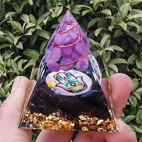 Fashion Decoration Resin with Gemstone Pyramidal epoxy gel for home and office Sold By PC