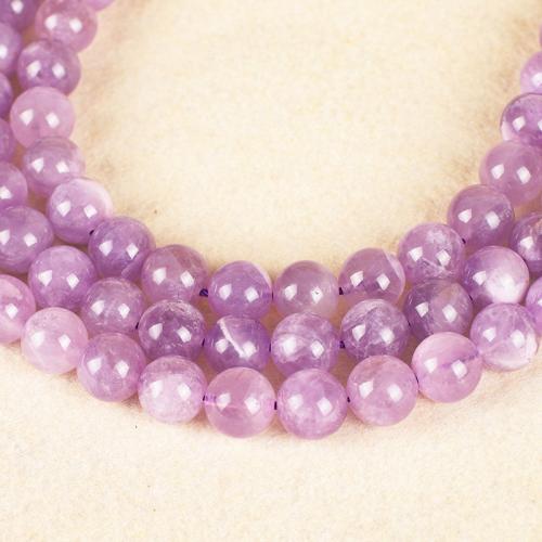 Natural Amethyst Beads Round DIY purple Sold By Strand