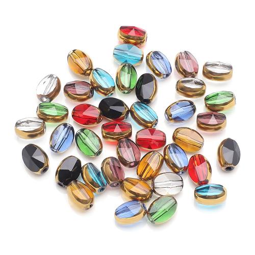 Mode Glasperlen, Glas, oval, DIY, keine, 6x8mm, ca. 37PCs/Strang, verkauft von Strang