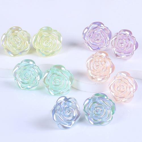 真鍮スタッドピアス, プラスチック, とともに 銅, 花形, ファッションジュエリー & 女性用, 無色, 18mm, 穴:約 2mm, 売り手 ペア