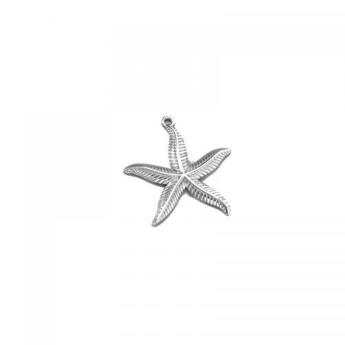 Stainless Steel Pendants 304 Stainless Steel Starfish DIY & machine polishing original color nickel lead & cadmium free Sold By PC