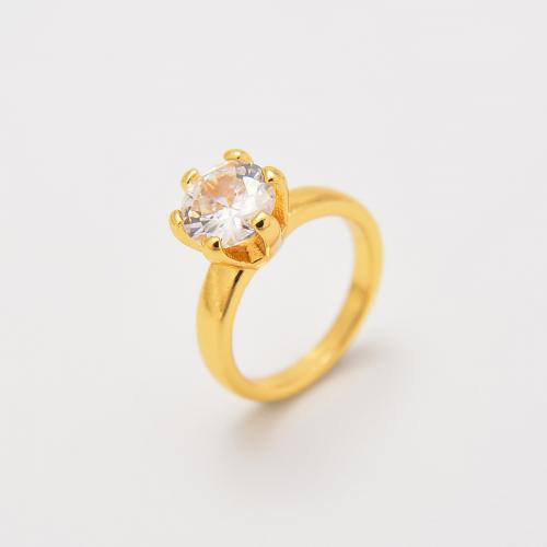 Bague Zircon cubique en laiton, avec zircon cubique, Rond, Placage, bijoux de mode & normes différentes pour le choix & pour femme, plus de couleurs à choisir, protéger l'environnement, sans nickel, plomb et cadmium, Vendu par PC