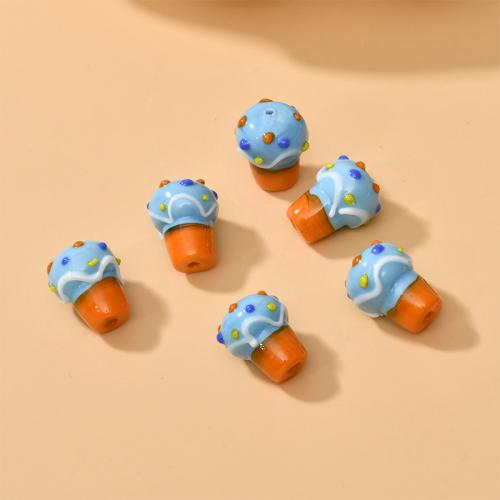 Handgemaakte Lampwork Beads, Ice Cream, DIY, 21x16mm, Verkocht door PC