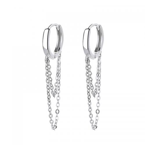 925 Sterling Silver Drop & Cluasa Dangle, plátáilte, do bhean, dathanna níos mó le haghaidh rogha, 34mm, Díolta De réir Péire