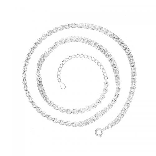 Sterling Silver Κολιέ, 925 Sterling Silver, με 5CM επεκτατικού αλυσίδας, επιχρυσωμένο, για τη γυναίκα, περισσότερα χρώματα για την επιλογή, Μήκος Περίπου 40 cm, Sold Με PC