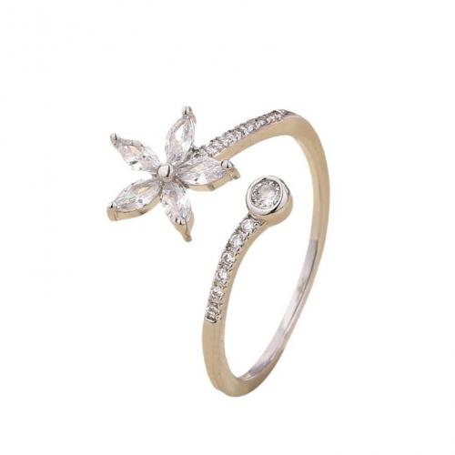 Cubic Zirconia Micro Pave Brass Ring plated micro pave cubic zirconia & for woman Sold By PC