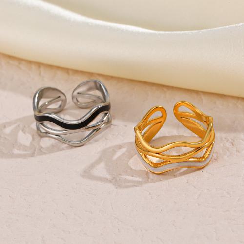 Emaille Rostfreier Edelstahl Fingerring, 304 Edelstahl, Modeschmuck & für Frau, keine, verkauft von PC