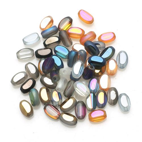 Mode Glasperlen, Glas, oval, DIY, keine, 4x6mm, ca. 98PCs/Strang, verkauft von Strang